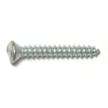 #8 x 1-1/4" Tamper Proof Oval Head, Sheet Metal Screw, Zinc 