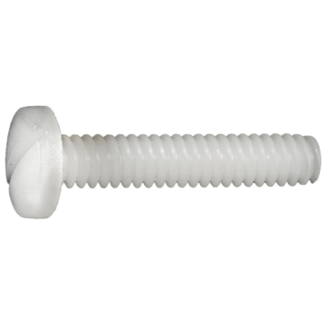 10-24 x 1" Phillips Pan Head, Machine Screw, Nylon 