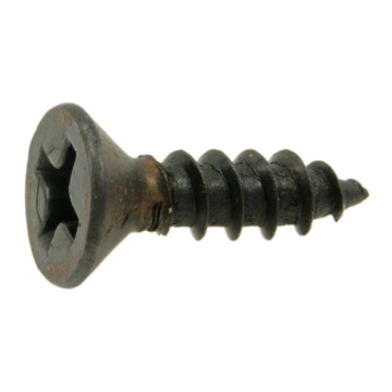 #6 x 1/2" Phillips Flat Head, Sheet Metal Screw, Zinc, Black 