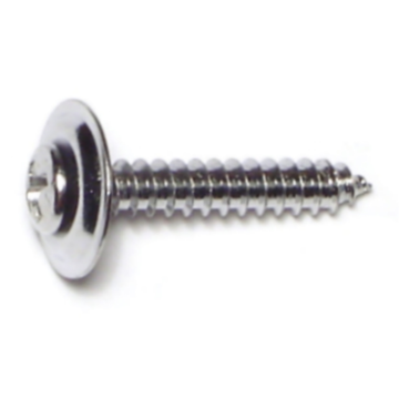 #8 x 1" Phillips Oval Head, Trim Head Screw, Chrometint