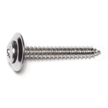 #8 x 1-1/4" Phillips Oval Head, Trim Head Screw, Chrometint