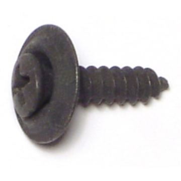 #8 x 5/8" Phillips Oval Head, Automotive Trim Screw, Black