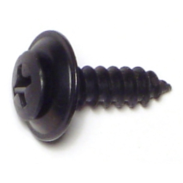 #10 x 3/4" Phillips Oval Head, Automotive Trim Screw, Black