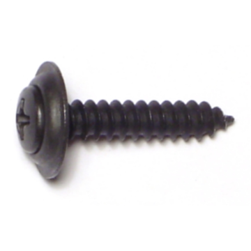 #10 x 1" Phillips Oval Head, Automotive Trim Screw, Black