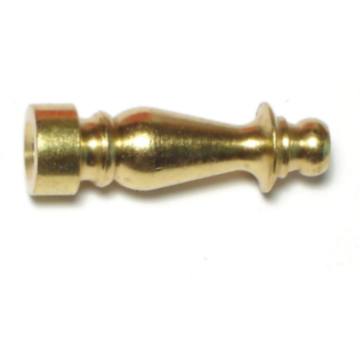 Midwest Fastener Brass Finial, 1/4 F x 1-1/2"