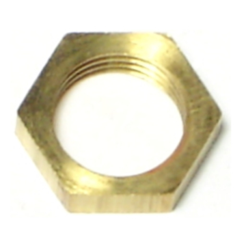 1/2" Steel Lock Nut Coarse Thread, Brass   