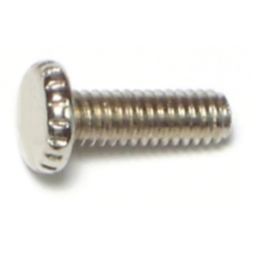 Midwest Fastener Knurled Scr NiPl, 8-32 x 1/2
