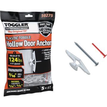 Toggler #8 x 1-1/4 In. Plastic Hollow Wall Anchors (5 Ct.)