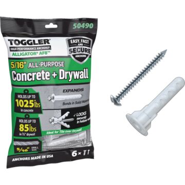 TOGGLER Concrete & Drywall Anchor (6 pk) 1-3/4 in.