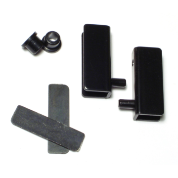 Midwest Fastener Glass Door Hinge, Black
