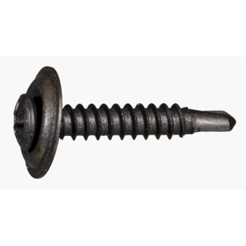 #8 x 1" Phillips Oval Head, Trim Head Screw, Black