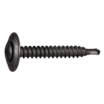 #8 x 1-1/4" Phillips Oval Head, Trim Head Screw, Black