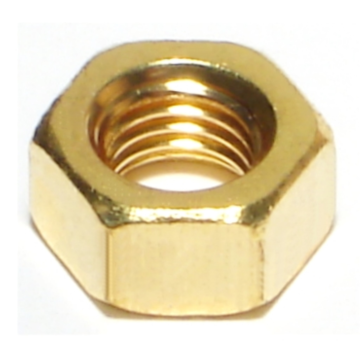 5/16"-24 Hex Nut, Fine Thread, Brass