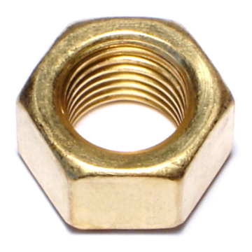 3/8"-24 Hex Nut, Fine Thread, Brass