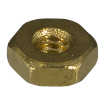 4-40 Hex Nut, Coarse Thread, Brass