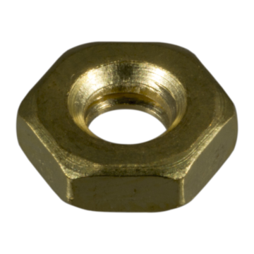 10-24 Hex Nut, Coarse Thread, Brass
