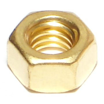 5/16"-18 Hex Nut, Coarse Thread, Brass