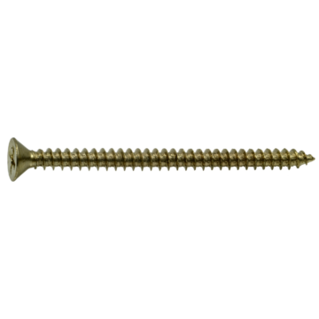 #9 x 2-1/2" Phillips Flat Head, Machine Screw, Brass 