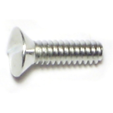 6-32 x 1/2" One Way Oval Head, Machine Screw, Zinc 