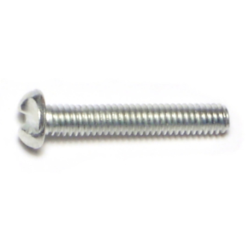 8-32 x 1" One Way Round Head, Machine Screw, Zinc 