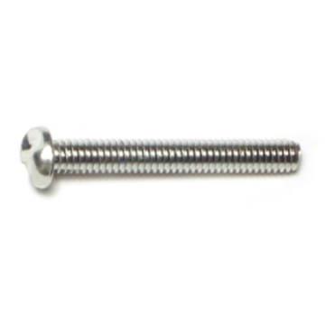 8-32 x 1-1/2" One Way Round Head, Machine Screw, Zinc 