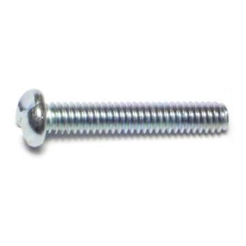 1/4"-20 x 1-1/2" One Way Round Head, Machine Screw, Zinc 