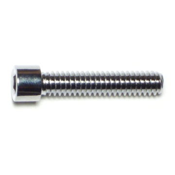 1/4"-20 x 1-1/4" Socket Head Cap Screw, Coarse Thread, Chrome 