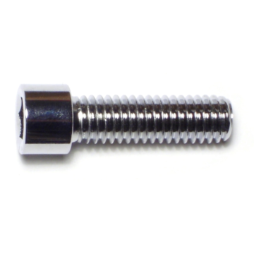 3/8"-16 x 1-1/4" Socket Head Cap Screw, Coarse Thread, Chrome 