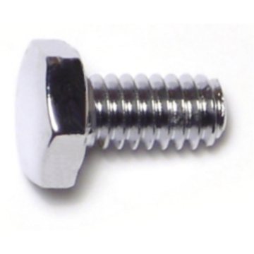 1/4"-20 x 1/2" Hex Cap Screw, Coarse Thread, Chrome 