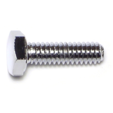 1/4"-20 x 7/8" Hex Cap Screw, Coarse Thread, Chrome 