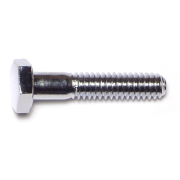 1/4"-20 x 1-1/4" Hex Cap Screw, Coarse Thread, Chrome 