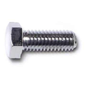3/8"-16 x 1" Hex Cap Screw, Coarse Thread, Chrome 