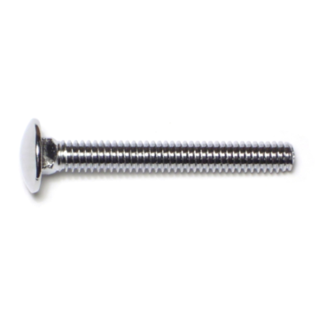 1/4"-20 x 2" Carriage Bolt, Coarse Thread, Chrome 