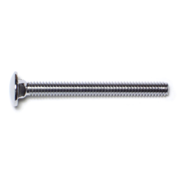 1/4"-20 x 2-1/2" Carriage Bolt, Coarse Thread, Chrome 