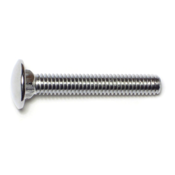 5/16"-18 x 2" Carriage Bolt, Coarse Thread, Chrome 