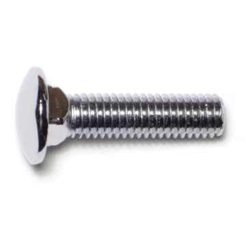 7/16"-14 x 1-3/4" Carriage Bolt, Coarse Thread, Chrome 