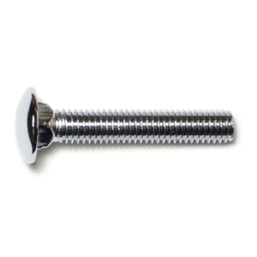 7/16"-14 x 2-1/2" Carriage Bolt, Coarse Thread, Chrome 