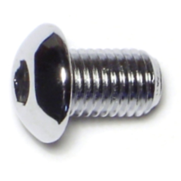 5/16"-24 x 1/2" Button Head Cap Screw, Fine Thread, Chrome