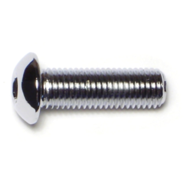5/16"-24 x 1" Button Head Cap Screw, Fine Thread, Chrome