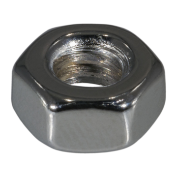 1/4"-20 Hex Nut, Coarse Thread, Chrome