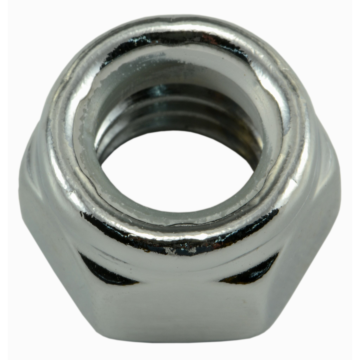 7/16"-14 Nylon Lock Nut Coarse Thread, Chrome   
