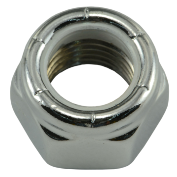7/16"-20 Nylon Lock Nut Fine Thread, Chrome   