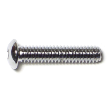 1/4"-20 x 1-1/4" Button Head Cap Screw, Coarse Thread, Chrome