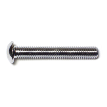 3/8"-16 x 2-1/2" Button Head Cap Screw, Coarse Thread, Chrome