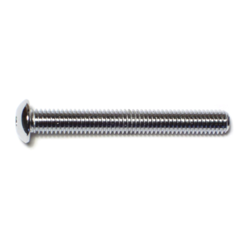 3/8"-16 x 3" Button Head Cap Screw, Coarse Thread, Chrome