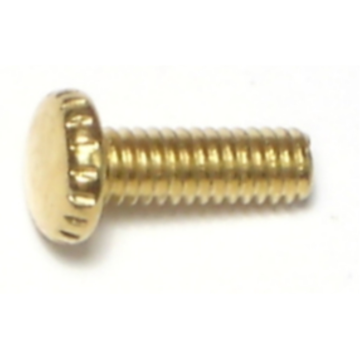 Midwest Fastener Knurled Scr BrPl, 8-32 x 1/2