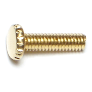 Midwest Fastener Knurled Scr BrPl, 8-32 x 5/8