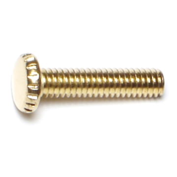 Midwest Fastener Knurled Scr BrPl, 8-32 x 3/4