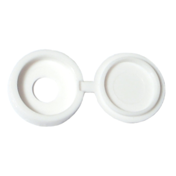 Hinged Screw Cover (White) 1/4 in. 
