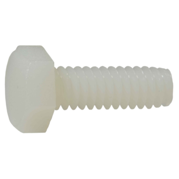 Midwest Fastener 1/4"-20 x 3/4" Hex Head Bolt, Coarse Thread, White